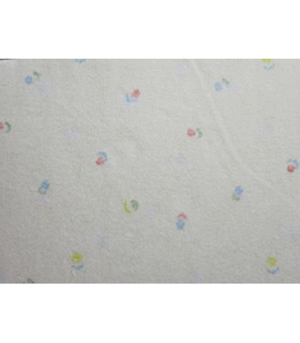 100% Cotton Flannel Candy Print White