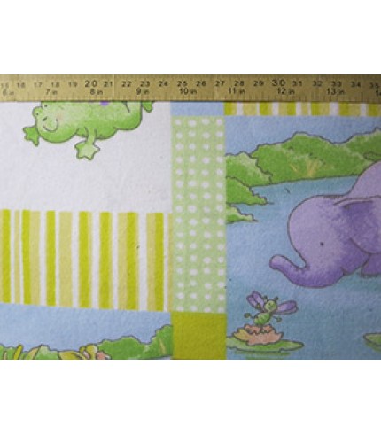 100% Cotton Flannel Animal and Pond Print