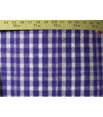 100% Cotton Flannel Plaid Violet