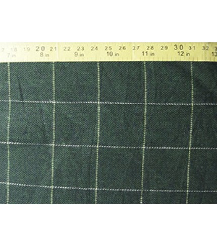 100% Cotton Flannel Plaid Green