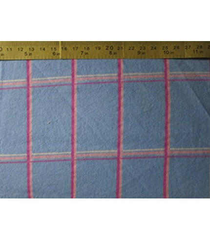100% Cotton Flannel Plaid Pink/SkyBlue