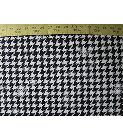 100% Cotton Flannel Plaid Black/White