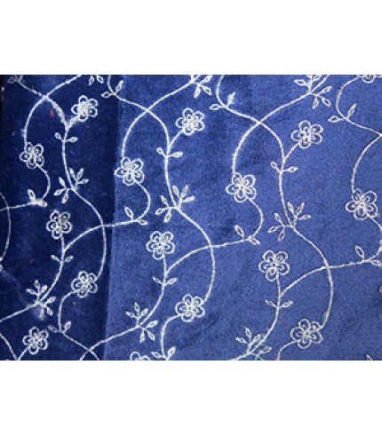 100% Poly Knit Print Blue
