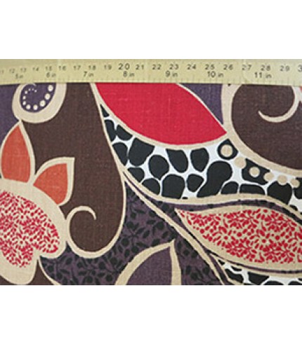 100% Linen Multi-Color Flower Print