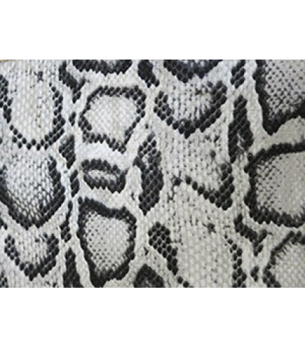 100% Linen Snake Skin Animal Print Black/Gray