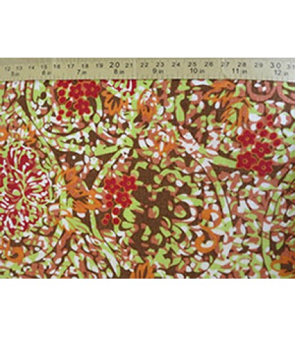 Cotton Linen Multi-Color Floral Print