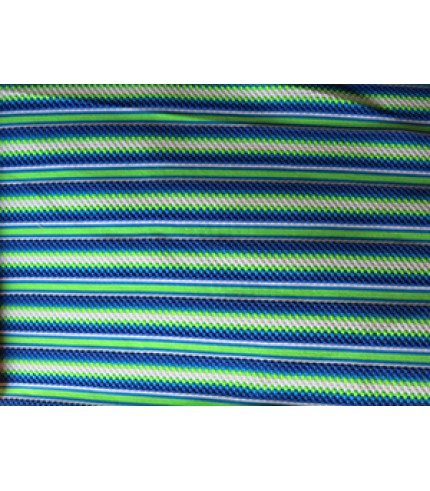 Nylon Spandex Lycra Stripe Blue/Green