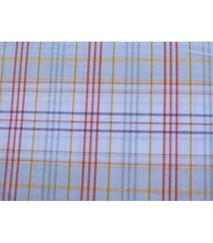 100% Cotton Plaid Lt. Blue/Pink on White