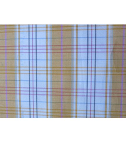 100% Cotton Plaid Orange/Pink on White