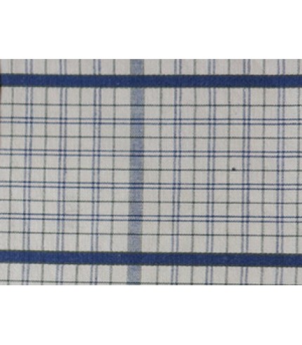 100% Cotton Plaid White/Navy