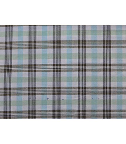 100% Cotton Plaid Lt. Green/Black