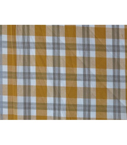 100% Cotton Plaid White/Yellow