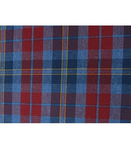100% Cotton Plaid Red/Blue