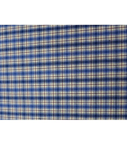 100% Cotton Plaid Yellow/Blue