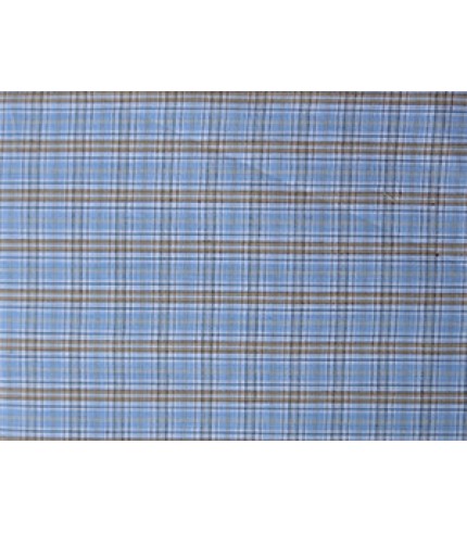 100% Cotton Plaid Khaki/Lt. Blue
