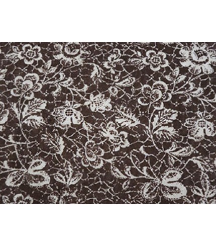 100% Cotton Shirting Flower Print Brown