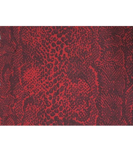 100% Cotton Shirting Animal Skin Print Black/Red