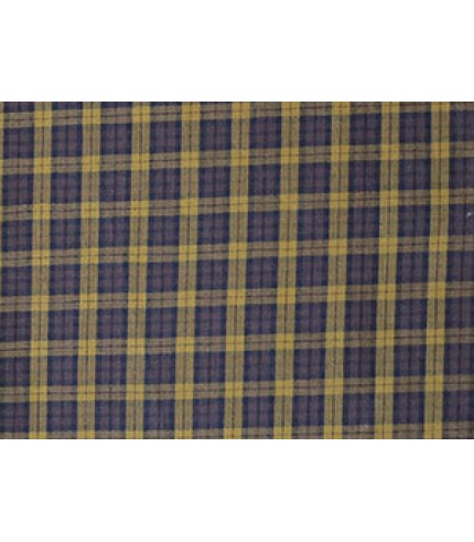 100% Cotton Plaid Yellow/Brown